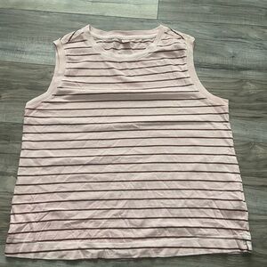 Old Navy Pink Ribbed Sleeveless Tank Top